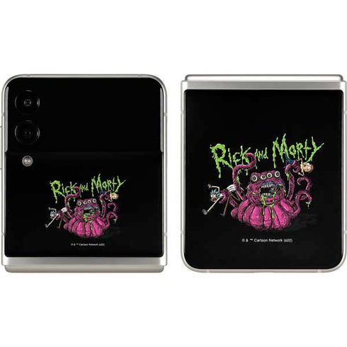 Adult Swim Rick and Morty Tentacle Attack Galaxy Z Flip3 5G Skin